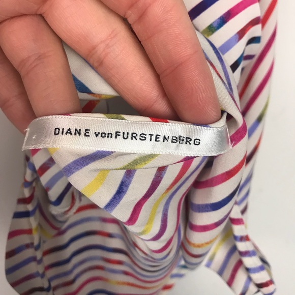 Diane von Furstenberg Alice Stripe Halter Top - Picture 2 of 3